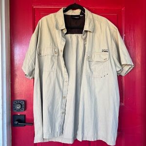Genuine Dickies Mens Short Sleeve 3X Shirt Tan
